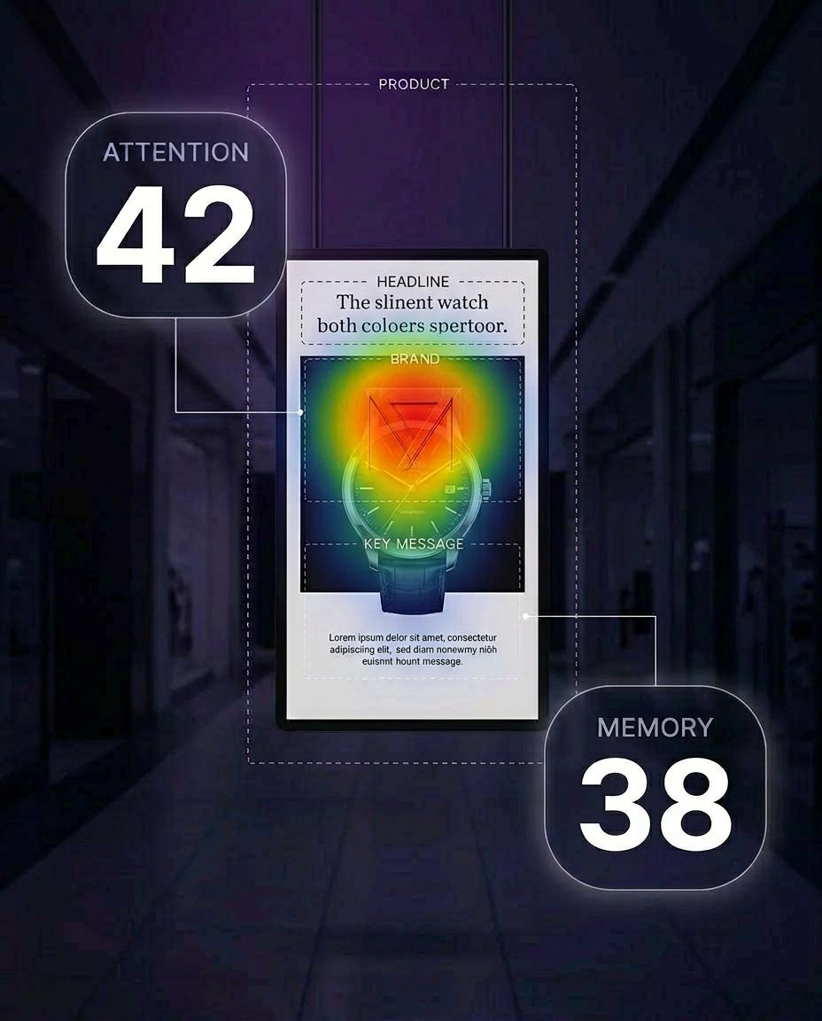 Mall banner with attention heatmap