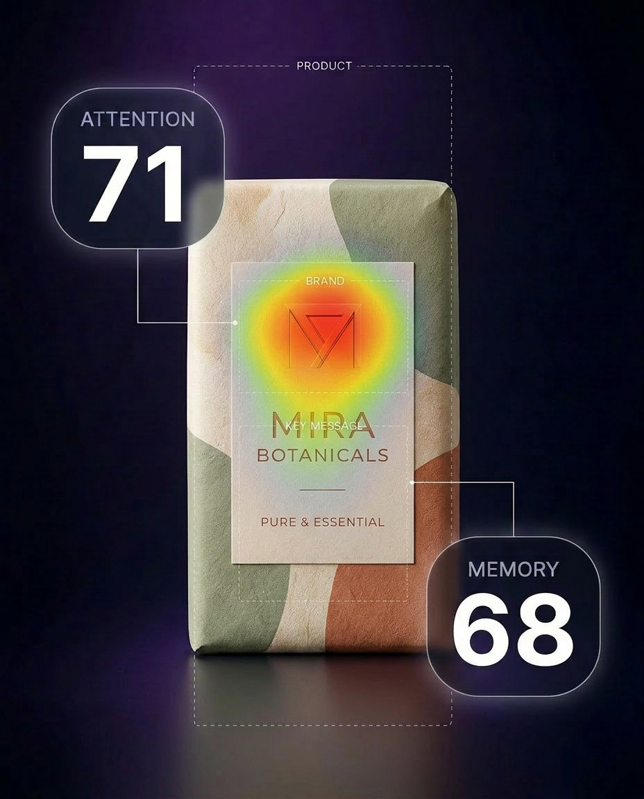 Soap packaging with attention heatmap
